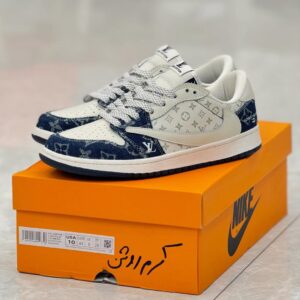 Louis Vuitton x Nike Air Jordan 1 Low "Monogram Denim" (Custom)