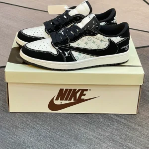 Louis Vuitton x Nike Air Jordan 1 Low "Panda Monogram" (Custom)